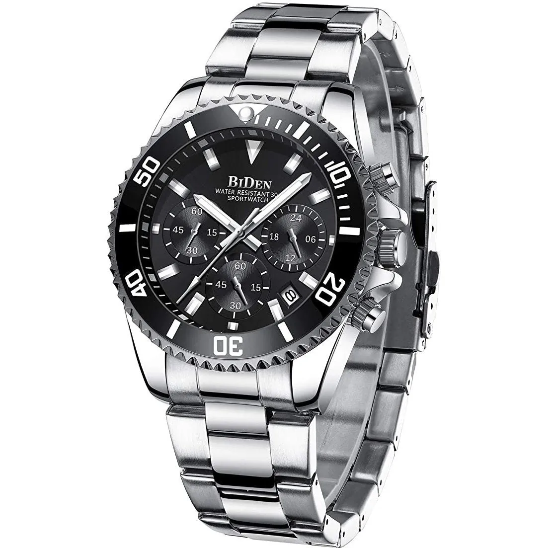 Men's Stainless Steel Watches Chronograph