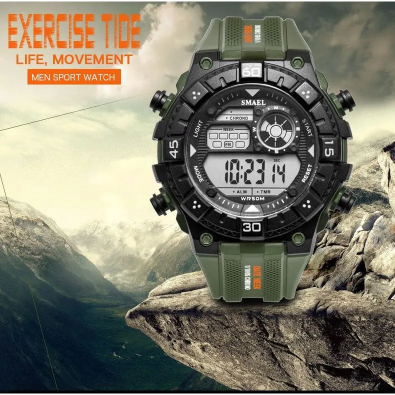 Men's Waterproof Multifunction Shockproof Digital Military Outdoor Sports Watch