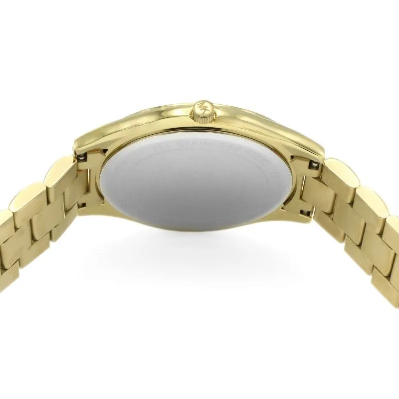 Michael Kors Ladies Watch Slim Runway 42mm Gold Motif MK3335