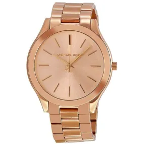 Michael Kors Unisex Slim Runway Rose Gold-Tone Watch MK3197