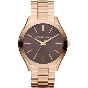 Michael Kors Women's 'Slim Runway' Quartz Stainless Steel Watch, Color: Rose Gold-Toned MK3181