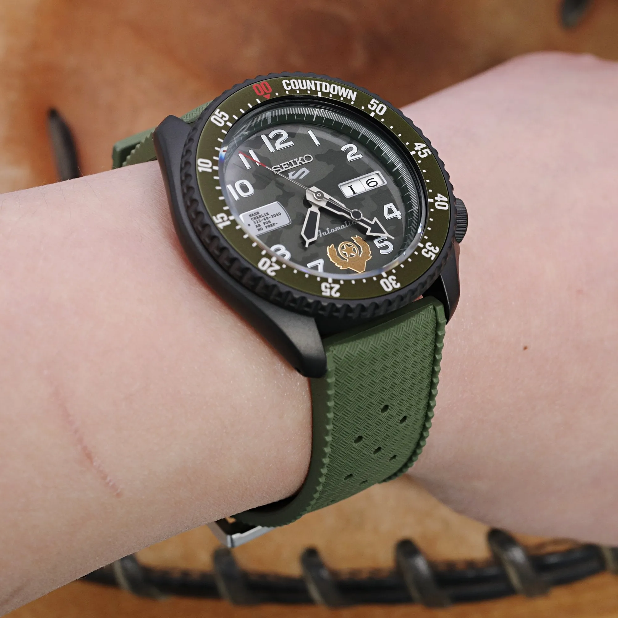 Military Green Tropic Pro FKM Quick Release rubber strap