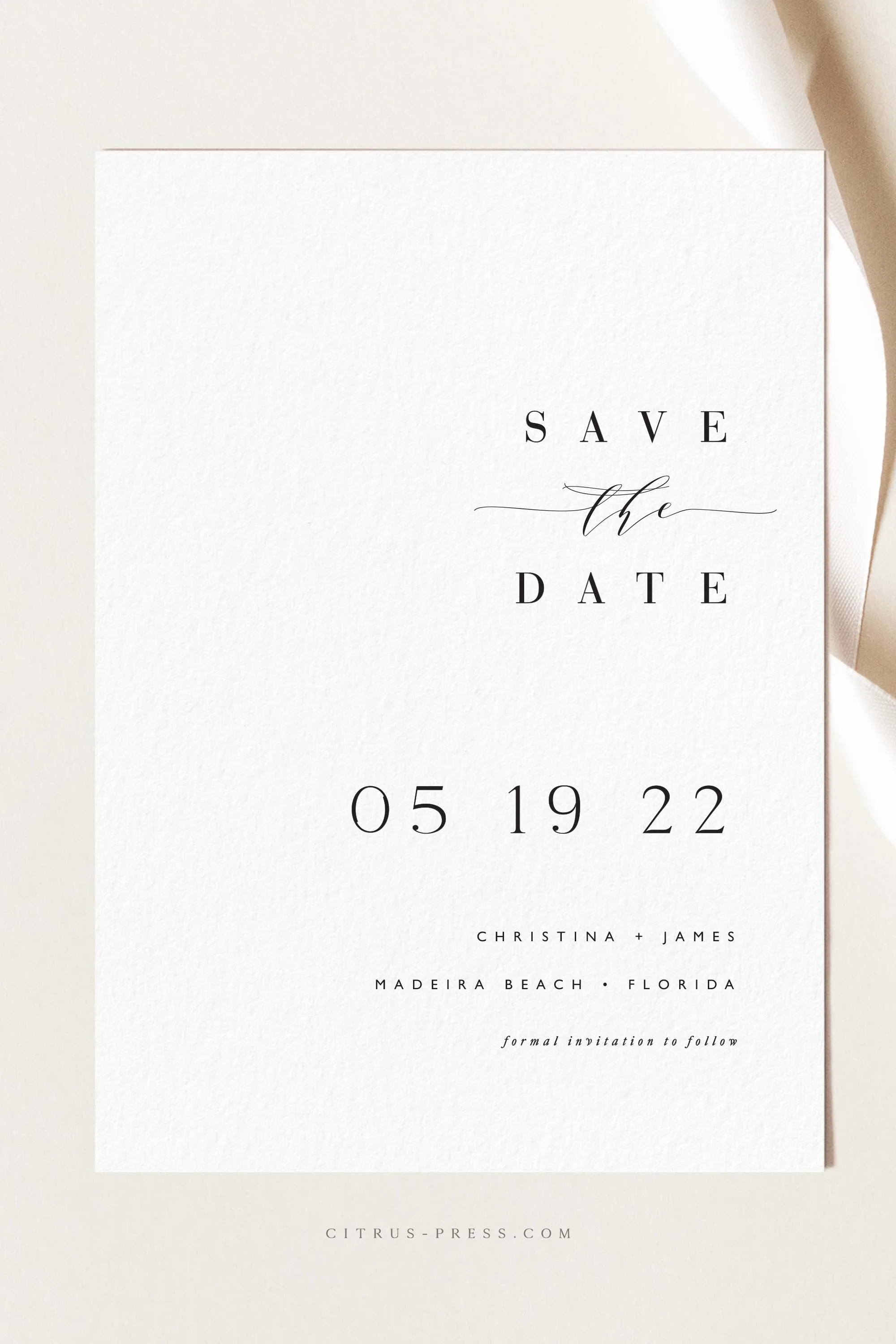 Minimal Save the Date