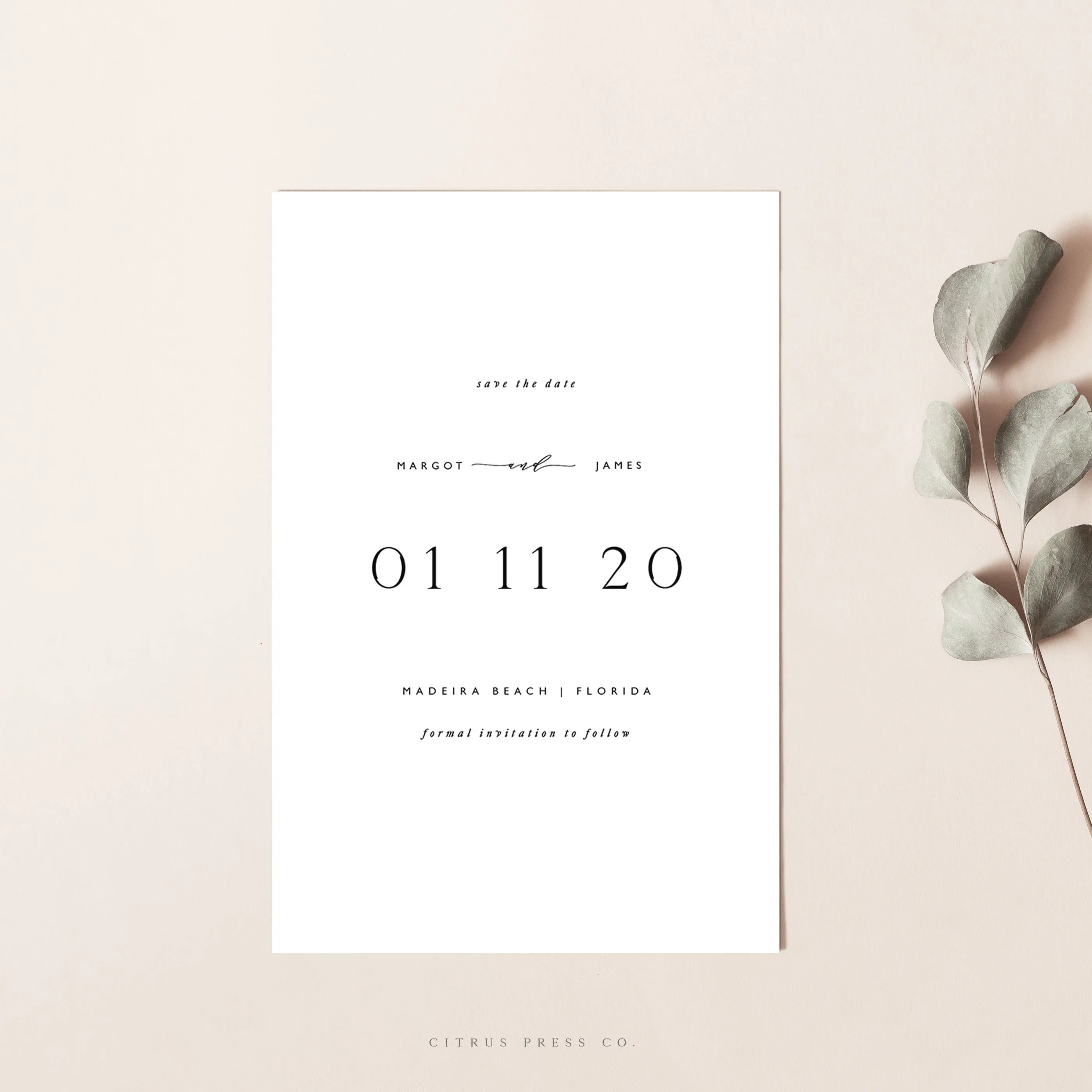 Minimal Save the Date