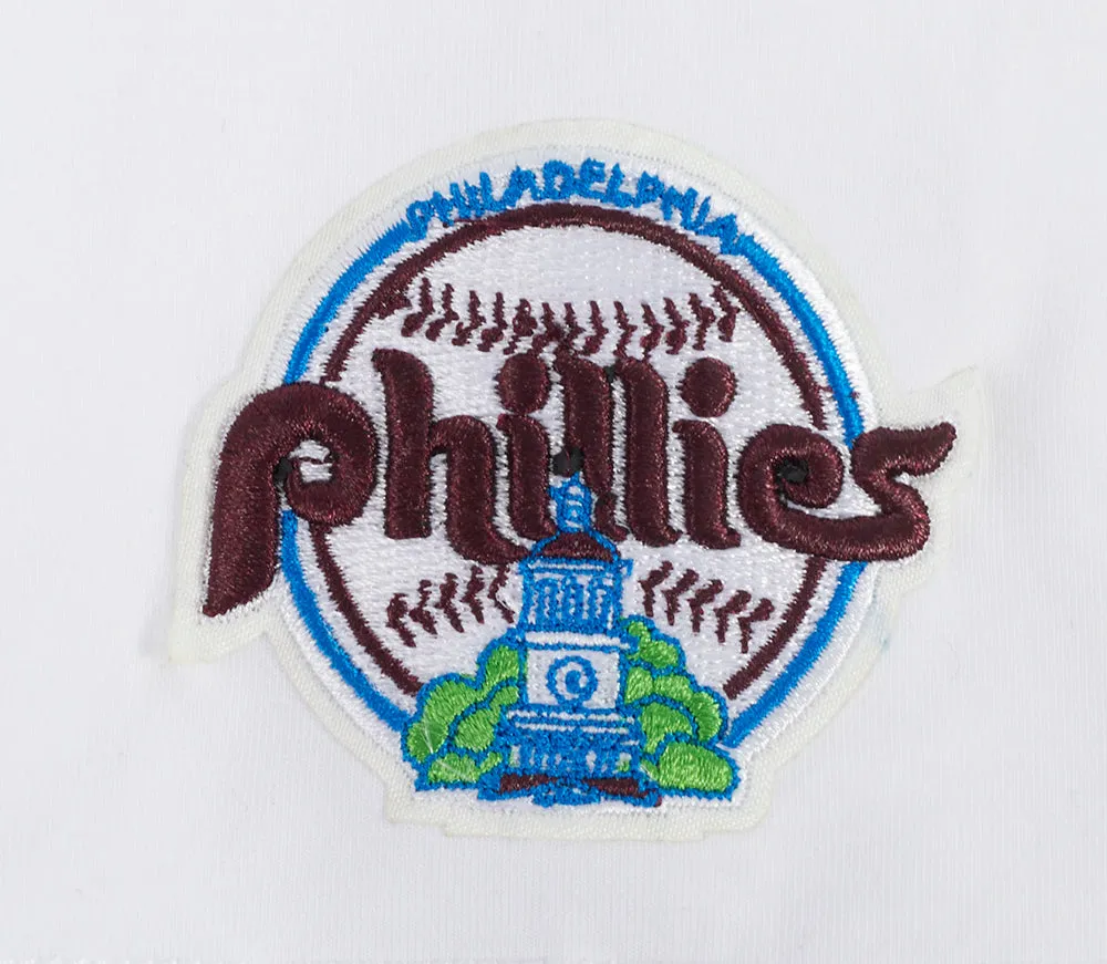 MLB PHILADELPHIA PHILLIES RETRO CLASSIC WOMEN'S SLIM FIT TOP (WHITE)