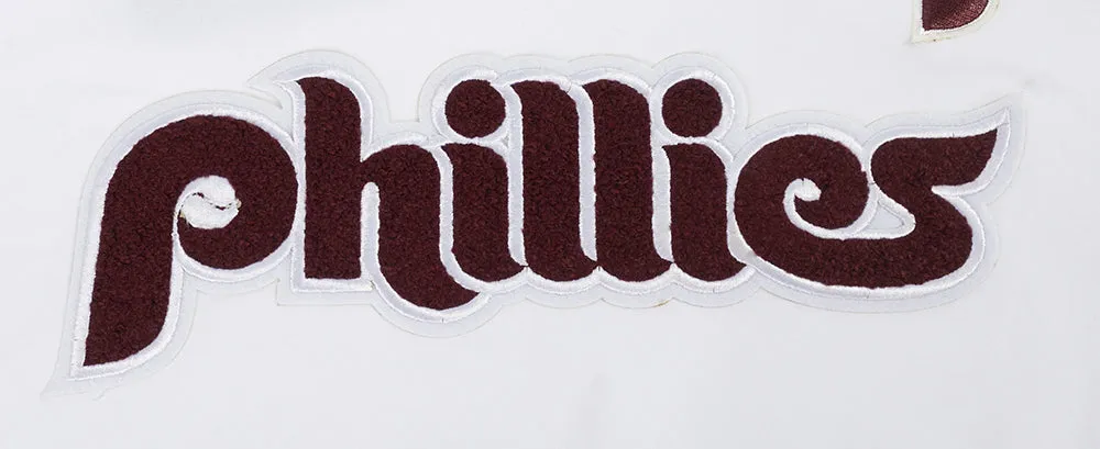 MLB PHILADELPHIA PHILLIES RETRO CLASSIC WOMEN'S SLIM FIT TOP (WHITE)