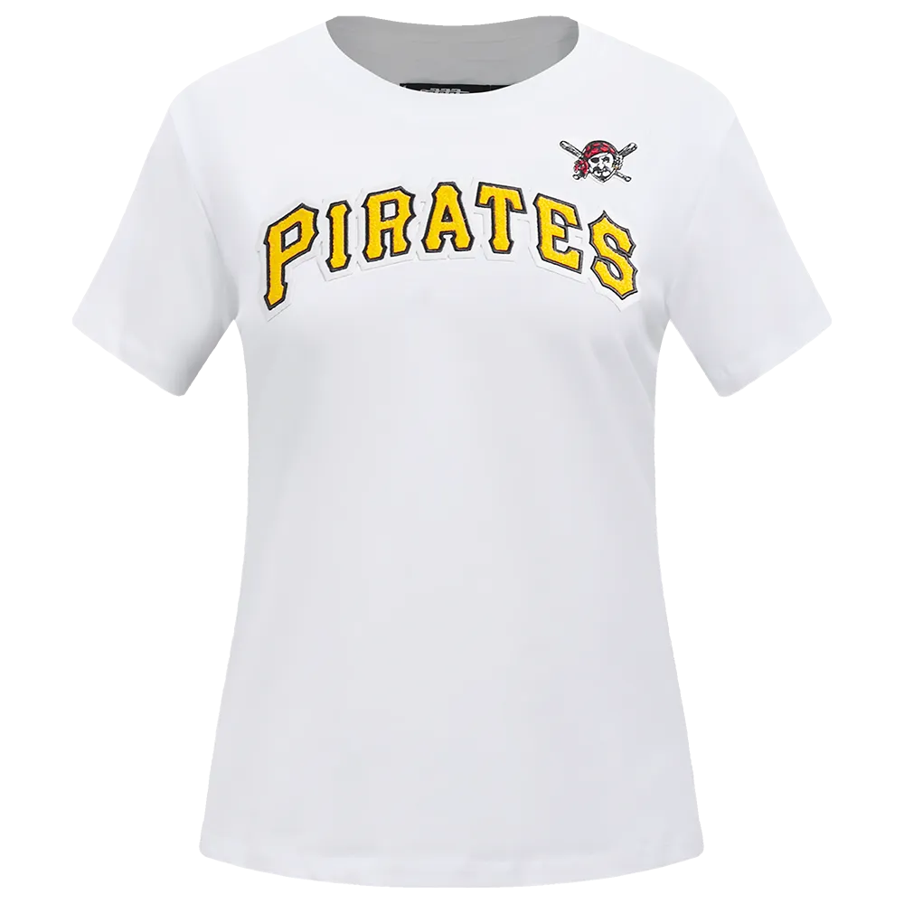 MLB PITTSBURG PIRATES CLASSIC WOMEN'S SJ SLIM FIT TOP (WHITE)