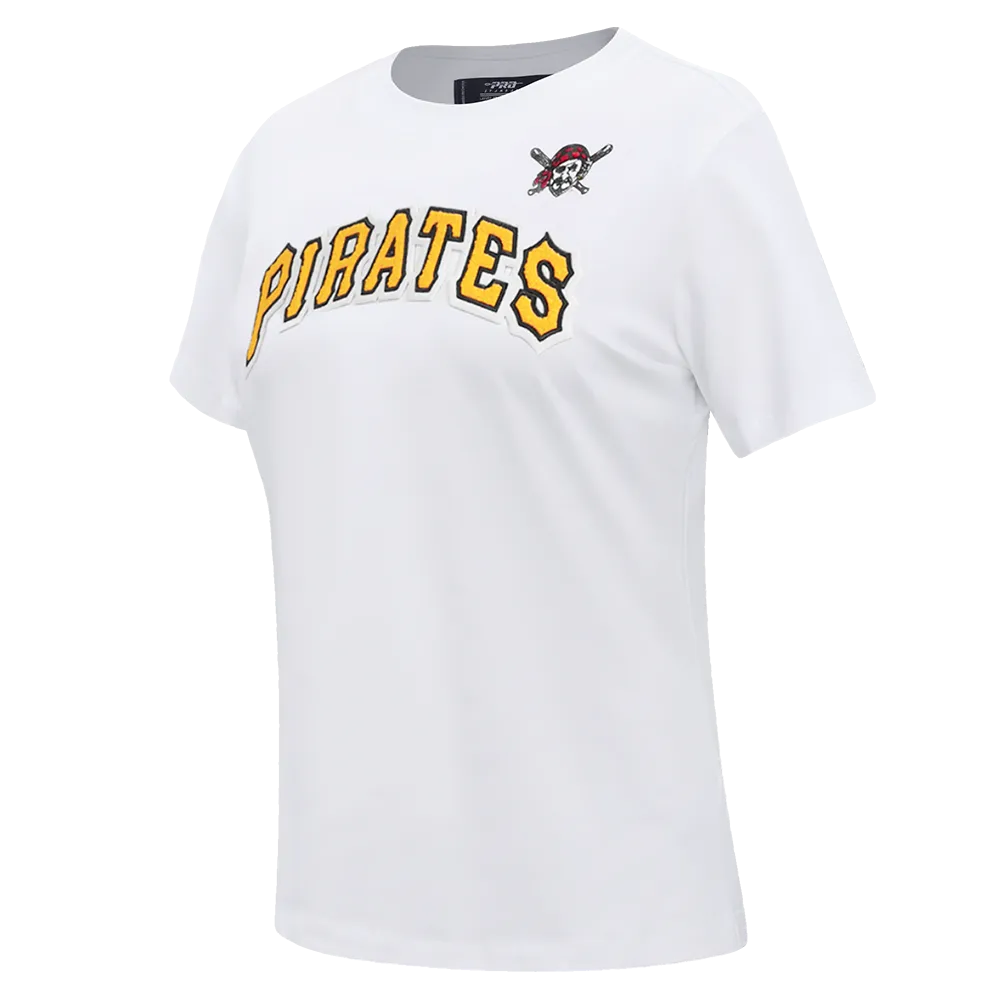 MLB PITTSBURG PIRATES CLASSIC WOMEN'S SJ SLIM FIT TOP (WHITE)