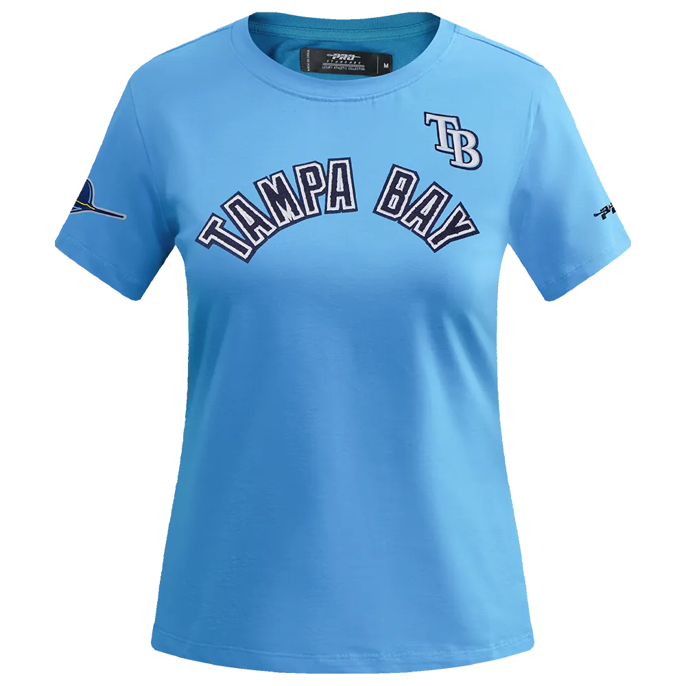 MLB TAMPA BAY RAYS CLASSIC WOMEN'S SJ SLIM FIT TOP (UNIVERSITY BLUE)