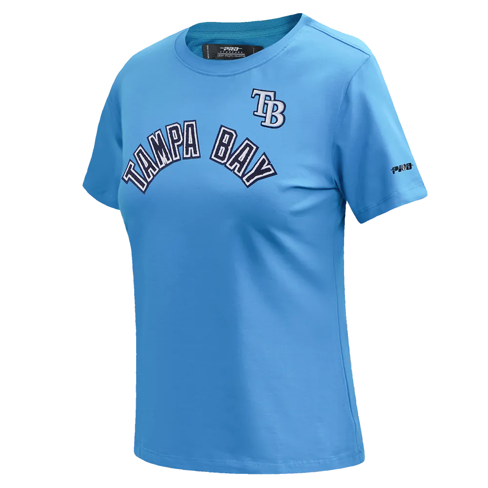 MLB TAMPA BAY RAYS CLASSIC WOMEN'S SJ SLIM FIT TOP (UNIVERSITY BLUE)