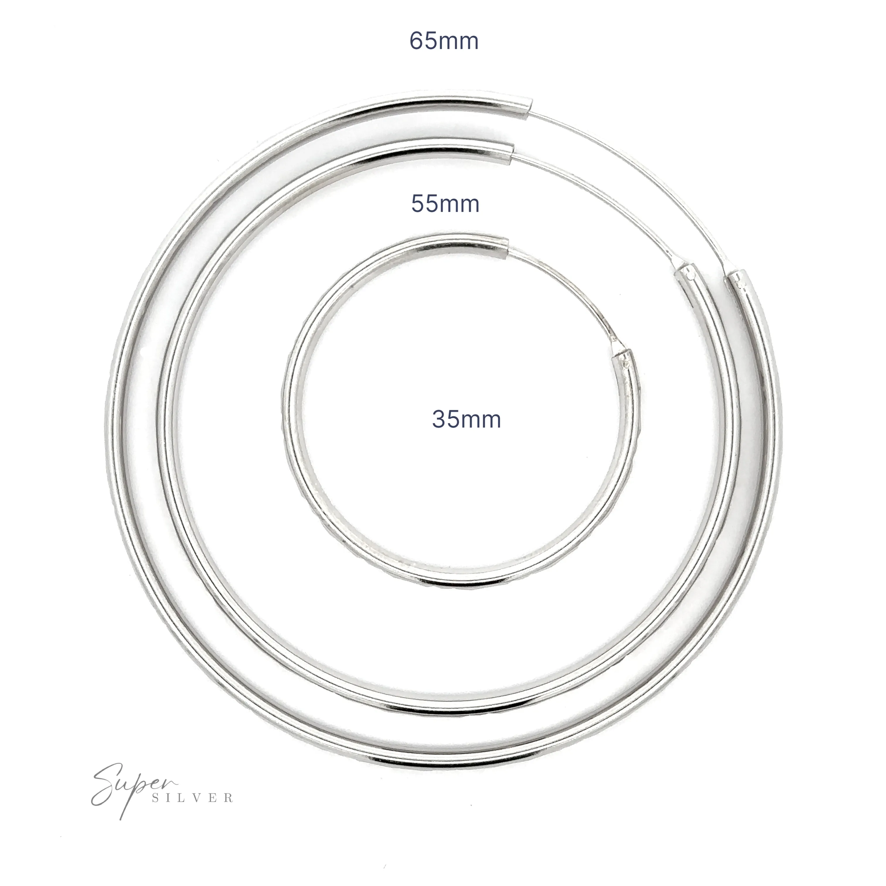 Modern 3mm Rhodium Finish Facet Hoops
