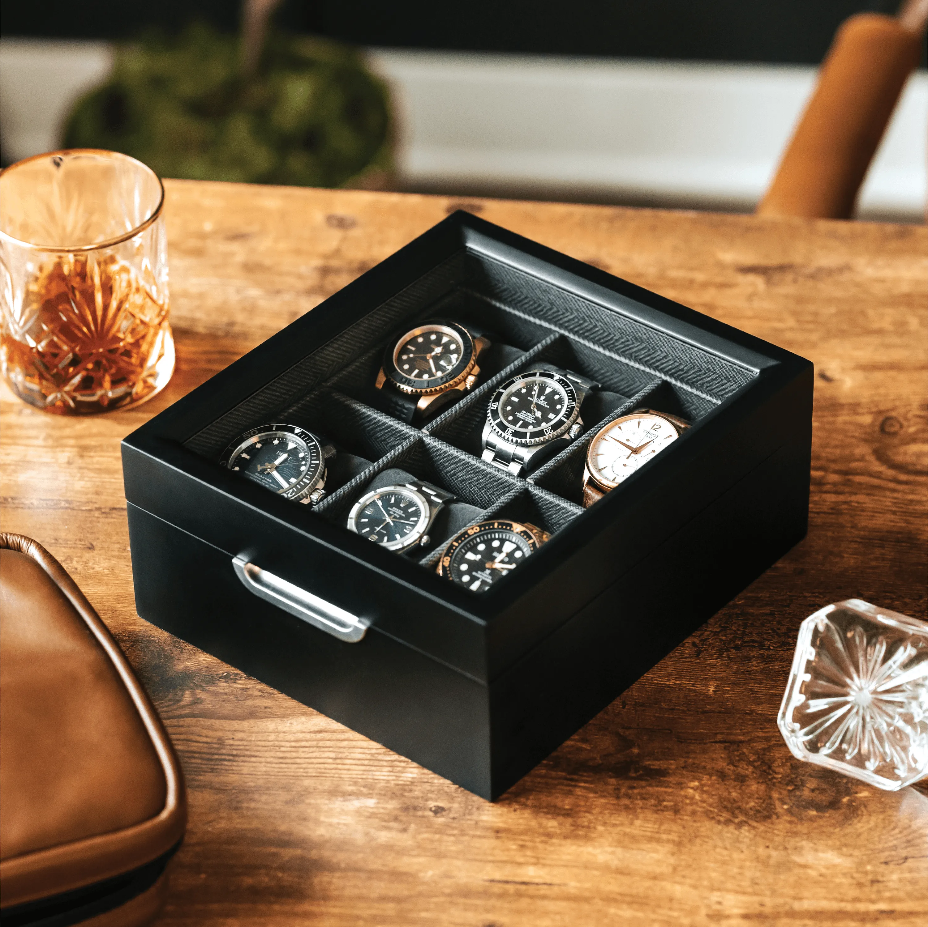Modern 6-Slot Watch Box