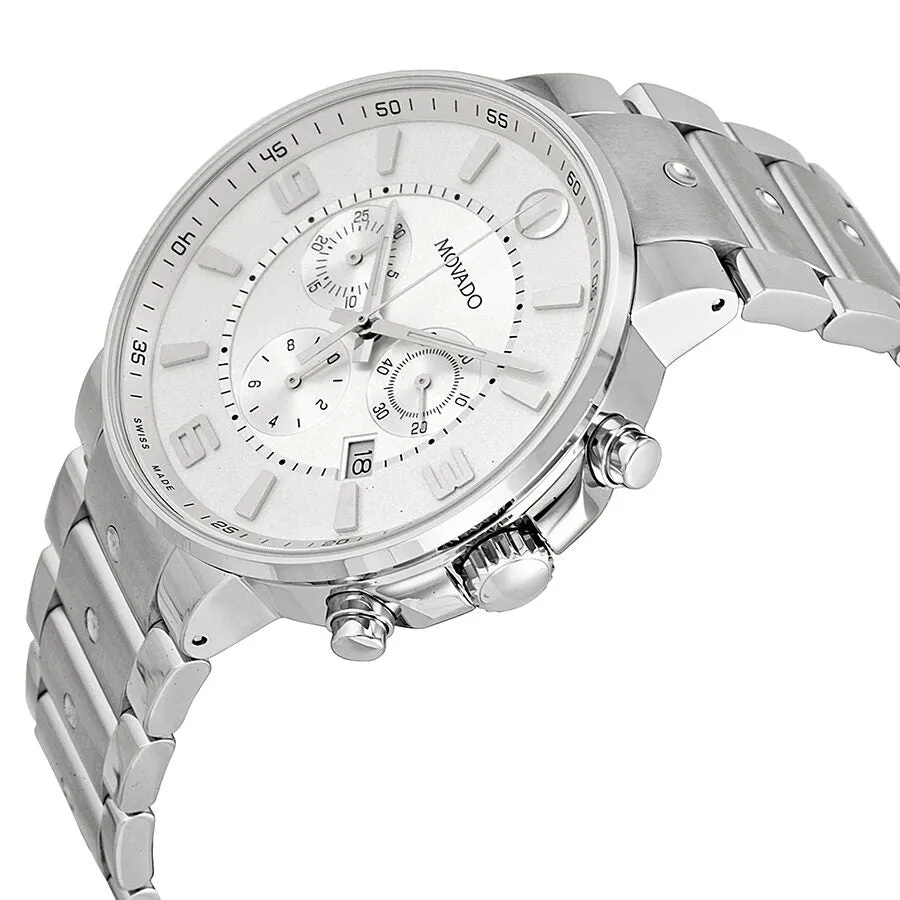 Movado SE Pilot Chronograph Silver Dial Men's Watch 0606760