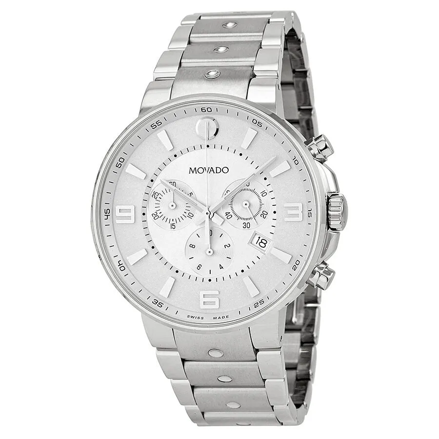 Movado SE Pilot Chronograph Silver Dial Men's Watch 0606760