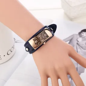New Fashion women dress watches quartz watches casual Clock wristwatch genuine leather strap watches montre femme