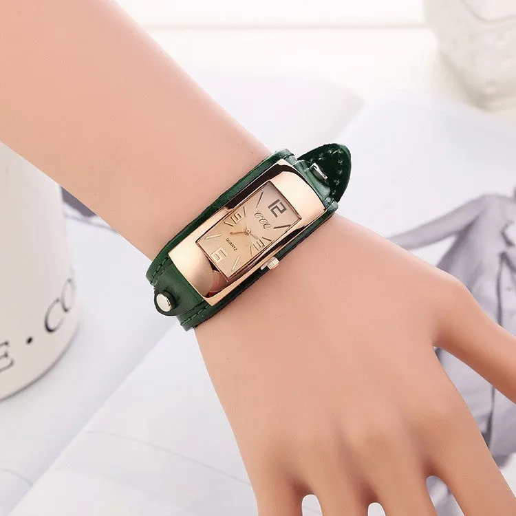 New Fashion women dress watches quartz watches casual Clock wristwatch genuine leather strap watches montre femme