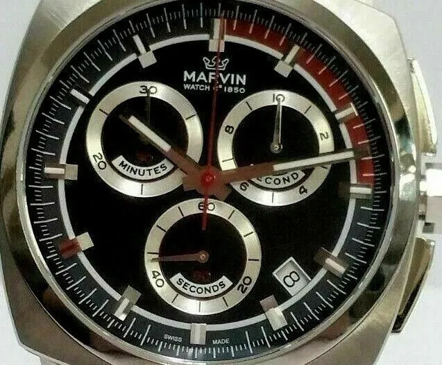 New Marvin Malton Cushion Chronograph Quartz Regatta Colors Watch M021.13.41.11
