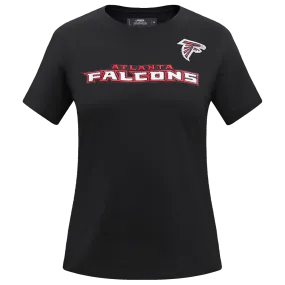 NFL ATLANTA FALCONS CLASSIC WOMEN'S SJ SLIM FIT TEE (BLACK)