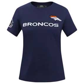 NFL DENVER BRONCOS CLASSIC WOMEN'S SJ SLIM FIT TEE (MIDNIGHT NAVY)