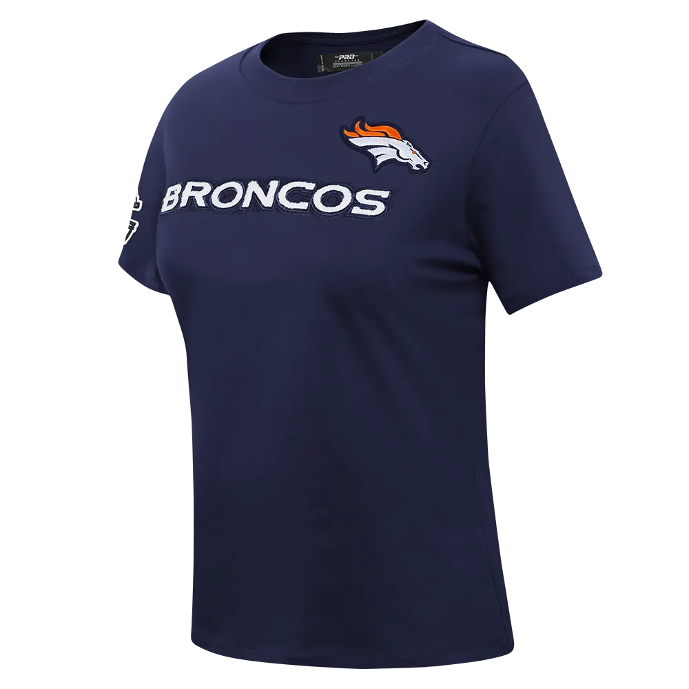 NFL DENVER BRONCOS CLASSIC WOMEN'S SJ SLIM FIT TEE (MIDNIGHT NAVY)