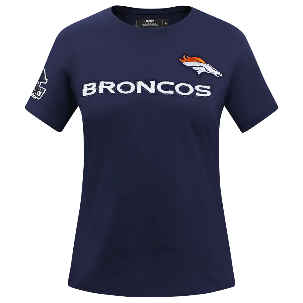 NFL DENVER BRONCOS CLASSIC WOMEN'S SJ SLIM FIT TEE (MIDNIGHT NAVY)