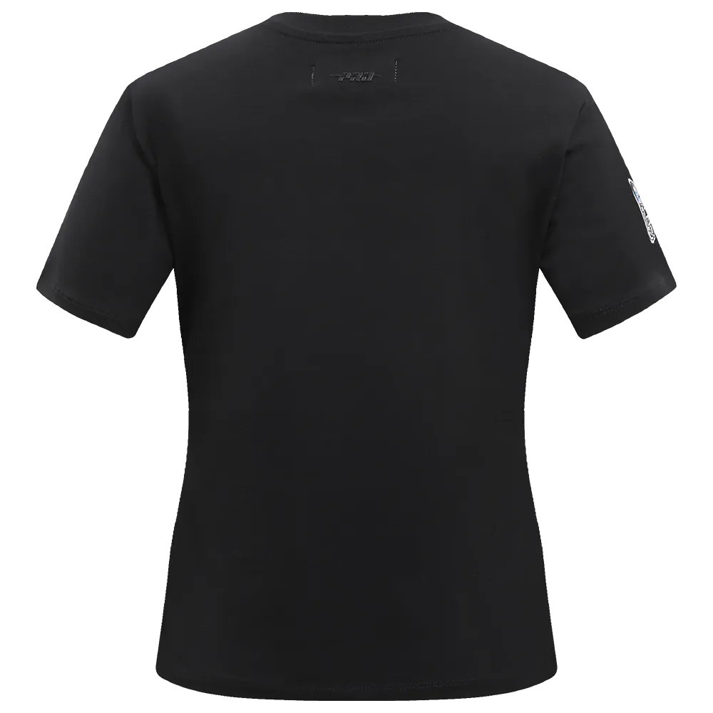 NFL DETROIT LIONS CLASSIC WOMEN'S SLIM FIT TEE (BLACK)