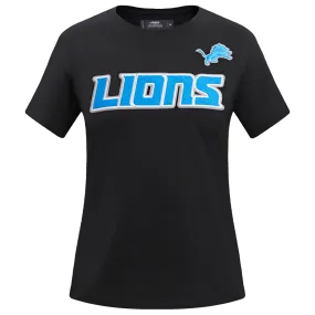 NFL DETROIT LIONS CLASSIC WOMEN'S SLIM FIT TEE (BLACK)