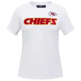 NFL KANSAS CITY CHIEFS CLASSIC WOMEN'S SJ SLIM FIT TEE (WHITE)