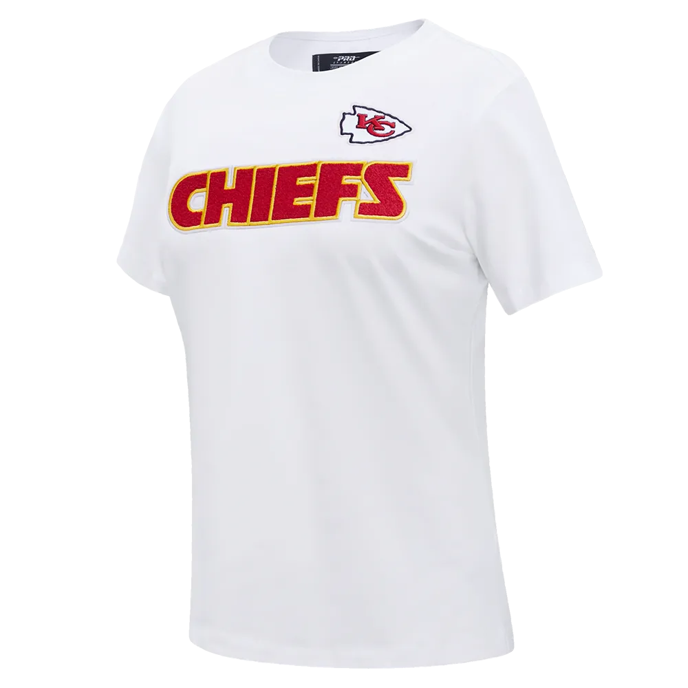 NFL KANSAS CITY CHIEFS CLASSIC WOMEN'S SJ SLIM FIT TEE (WHITE)