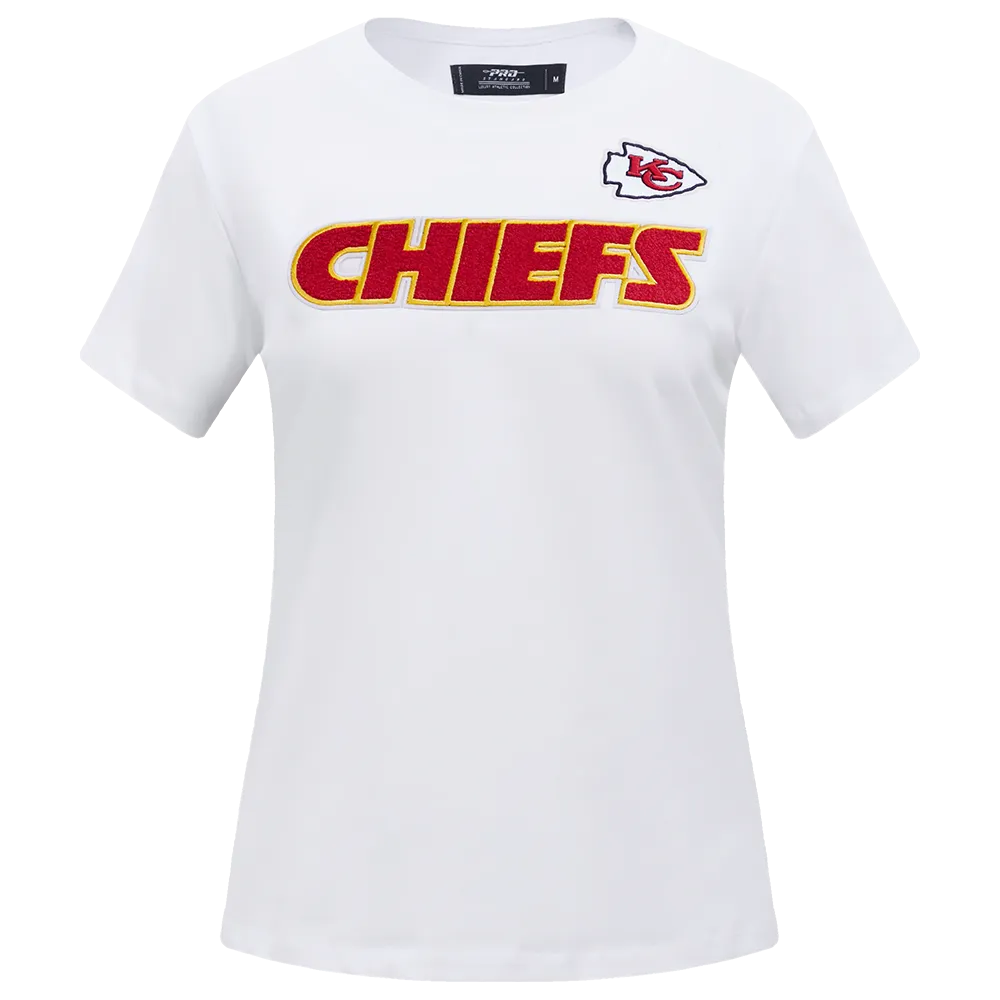 NFL KANSAS CITY CHIEFS CLASSIC WOMEN'S SJ SLIM FIT TEE (WHITE)