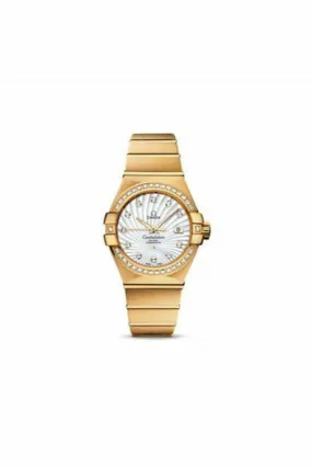 omega constellation 18kt yellow gold 31mm ladies watch