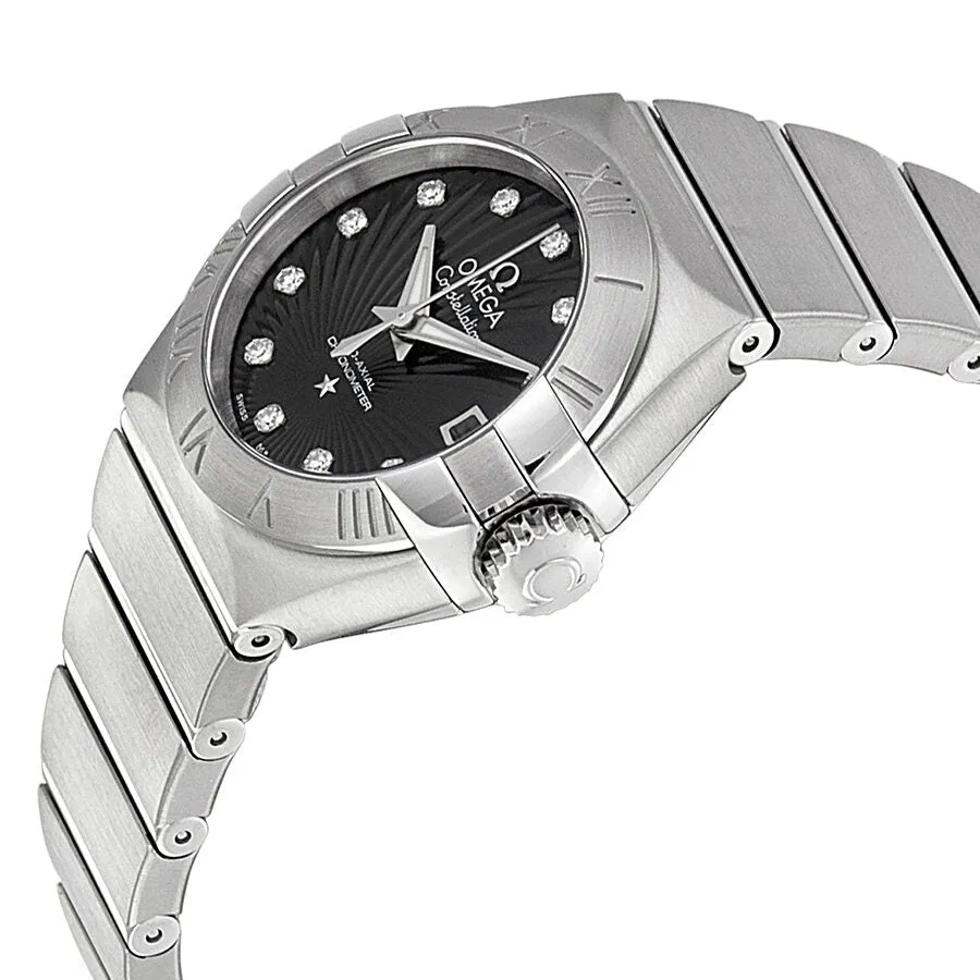 Omega Constellation Chronometer Black Dial Stainless Steel Ladies Watch 123.10.27.20.51.001