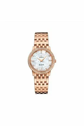 omega de ville 27mm 18kt rose gold ladies watch