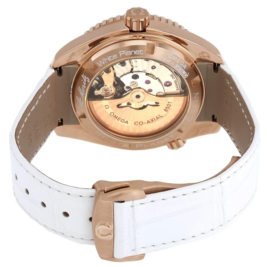 Omega Seamaster Planet Ocean 18kt Rose Gold White Dial Automatic Unisex Watch 23263422104001 232.63.42.21.04.001