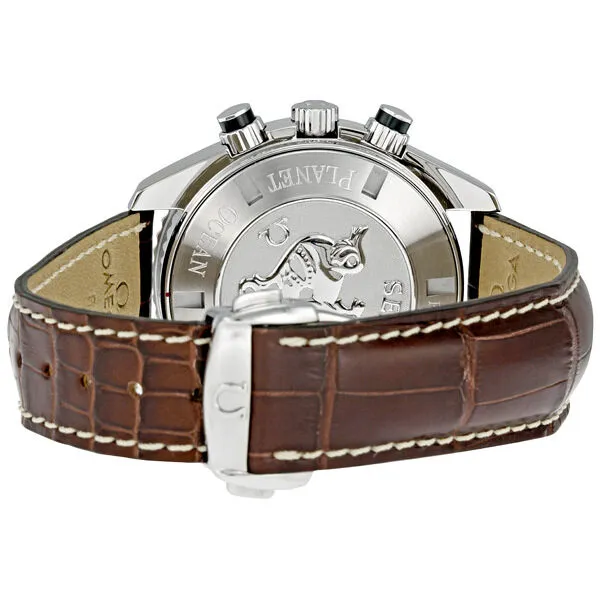Omega SeaMaster Plant Ocean Black Dial Leather Strap Men's Watch 2910.50.37