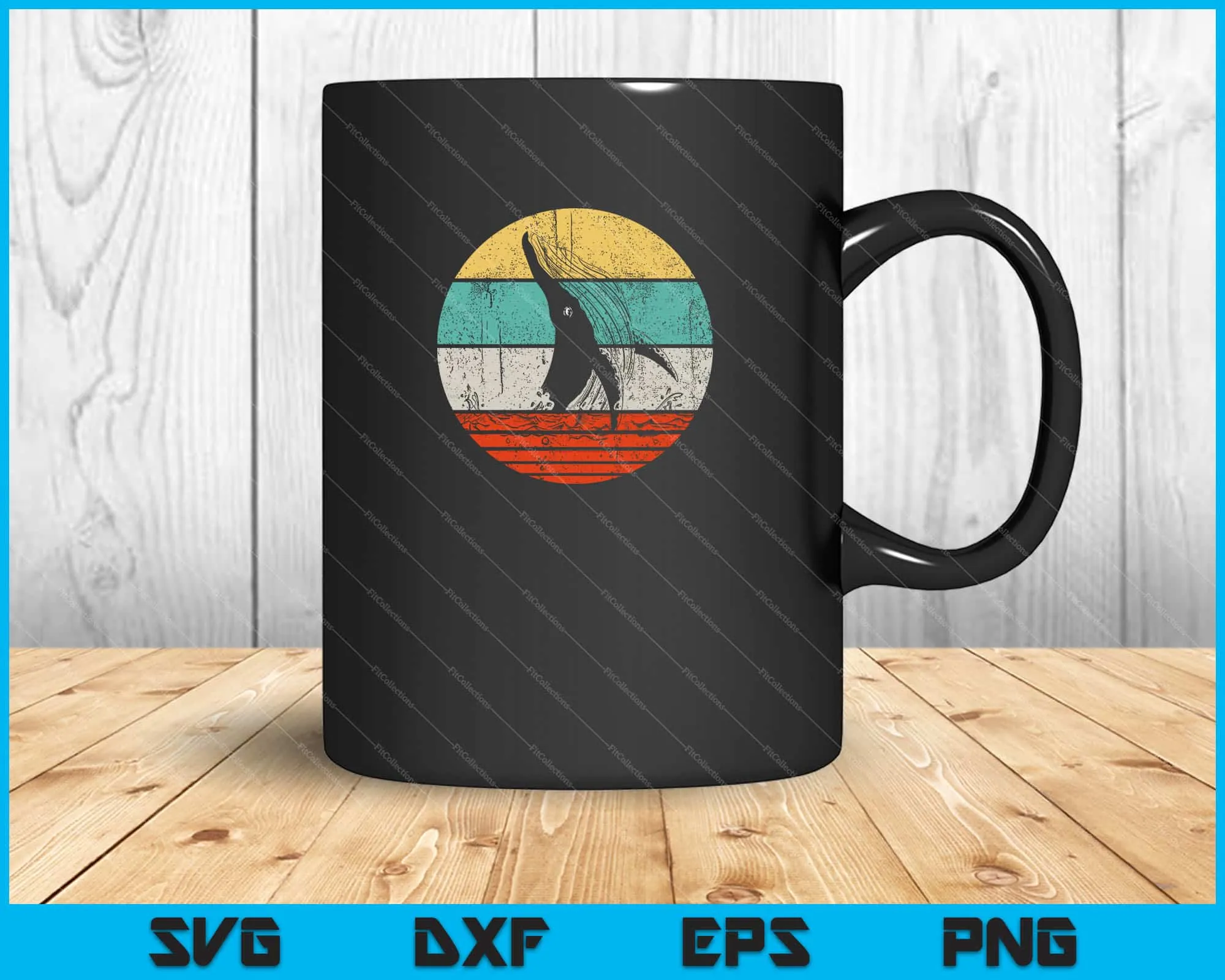 Orca Retro Style Svg Cutting Printable Files