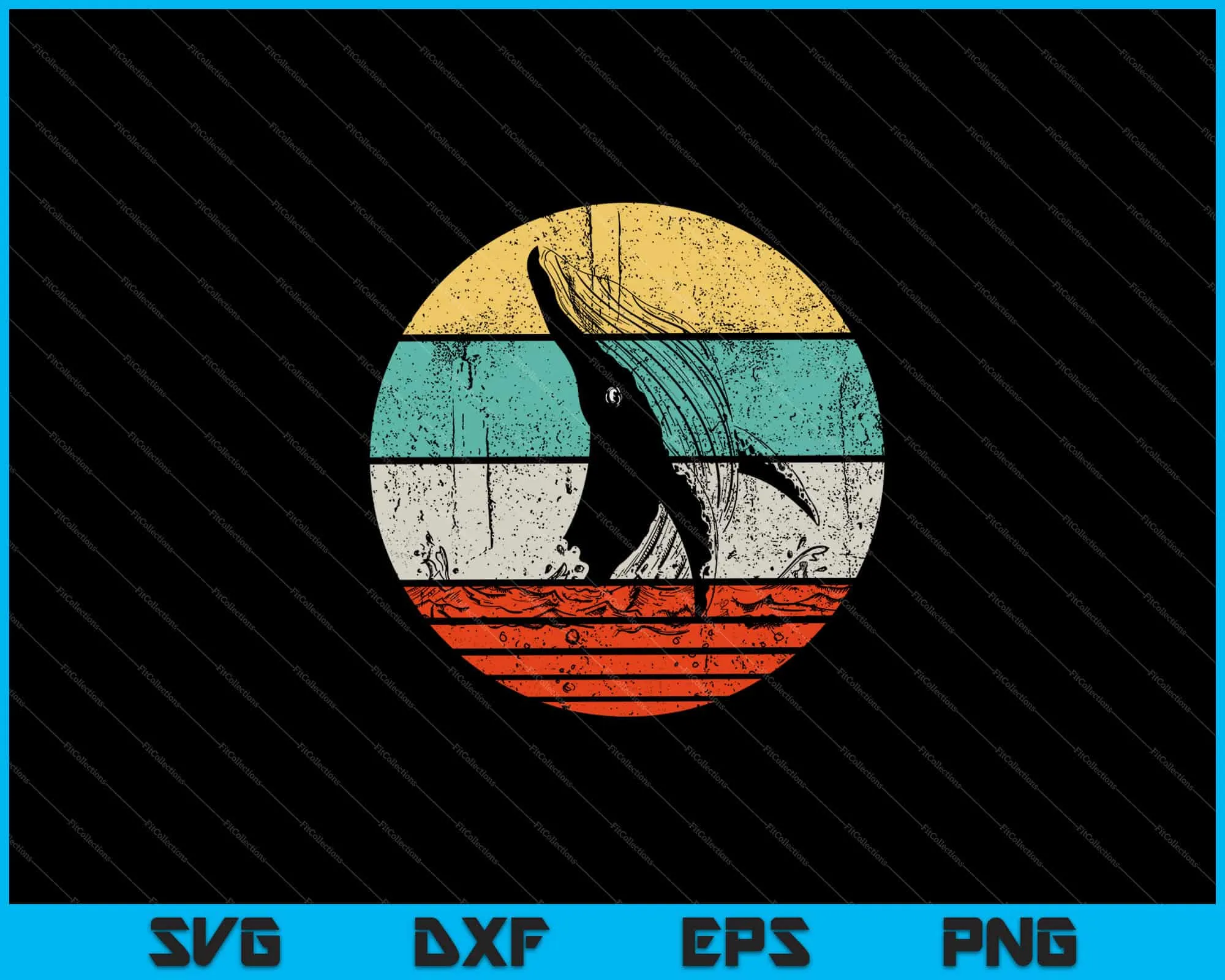 Orca Retro Style Svg Cutting Printable Files