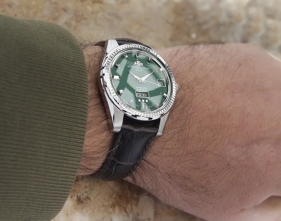 Orient Swimmer Day Date Made inJapan 1968 Atomatic Watch