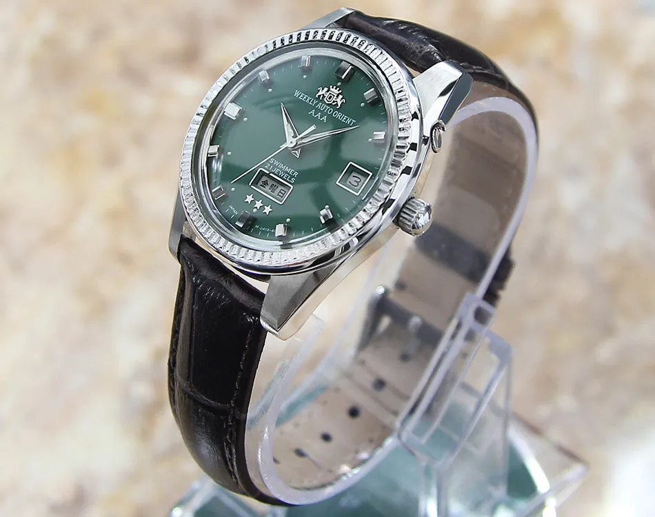 Orient Swimmer Day Date Made inJapan 1968 Atomatic Watch