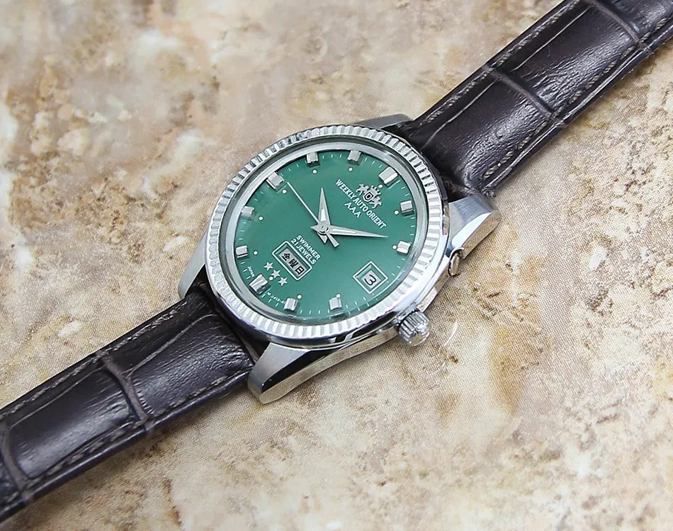 Orient Swimmer Day Date Made inJapan 1968 Atomatic Watch
