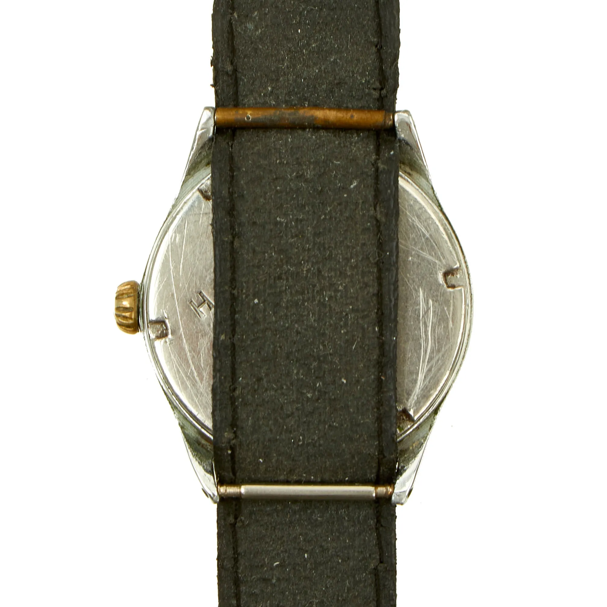 Original German WWII Swiss Made Wehrmacht D-H Wrist Watch by Moeris - Fully Functional