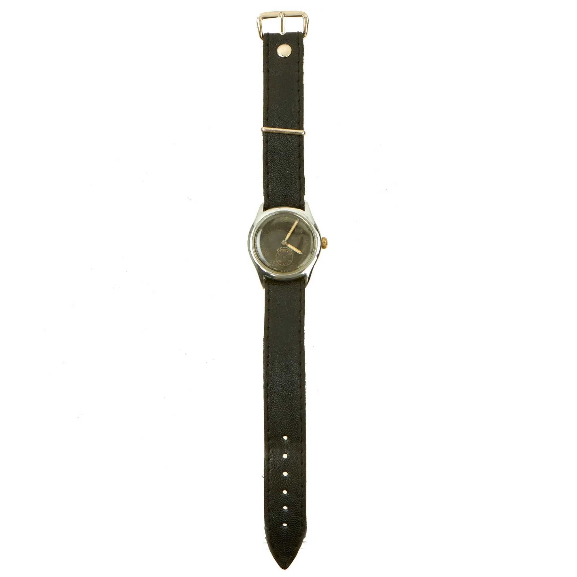 Original German WWII Swiss Made Wehrmacht D-H Wrist Watch by Moeris - Fully Functional