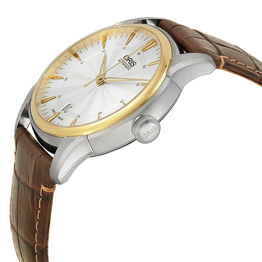 Oris Artelier Automatic Silver Dial Brown Leather Men's Watch 733-7670-4351LS 01 733 7670 4351-07 1 21 73FC