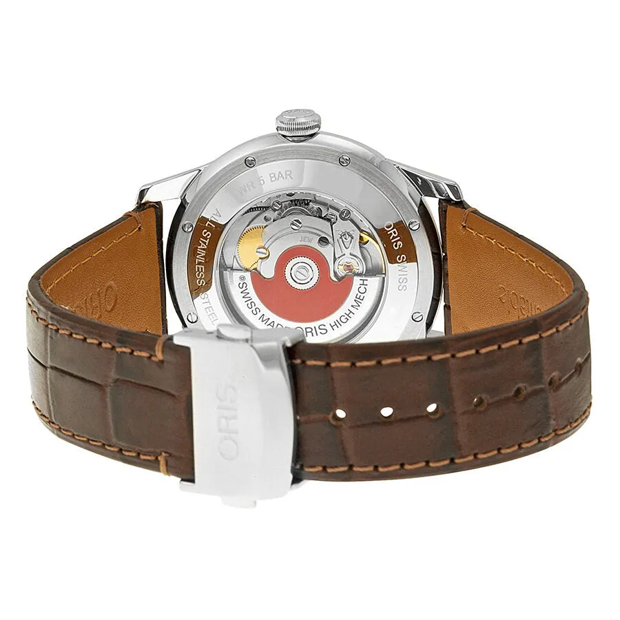 Oris Artelier Automatic Silver Dial Brown Leather Men's Watch 733-7670-4351LS 01 733 7670 4351-07 1 21 73FC