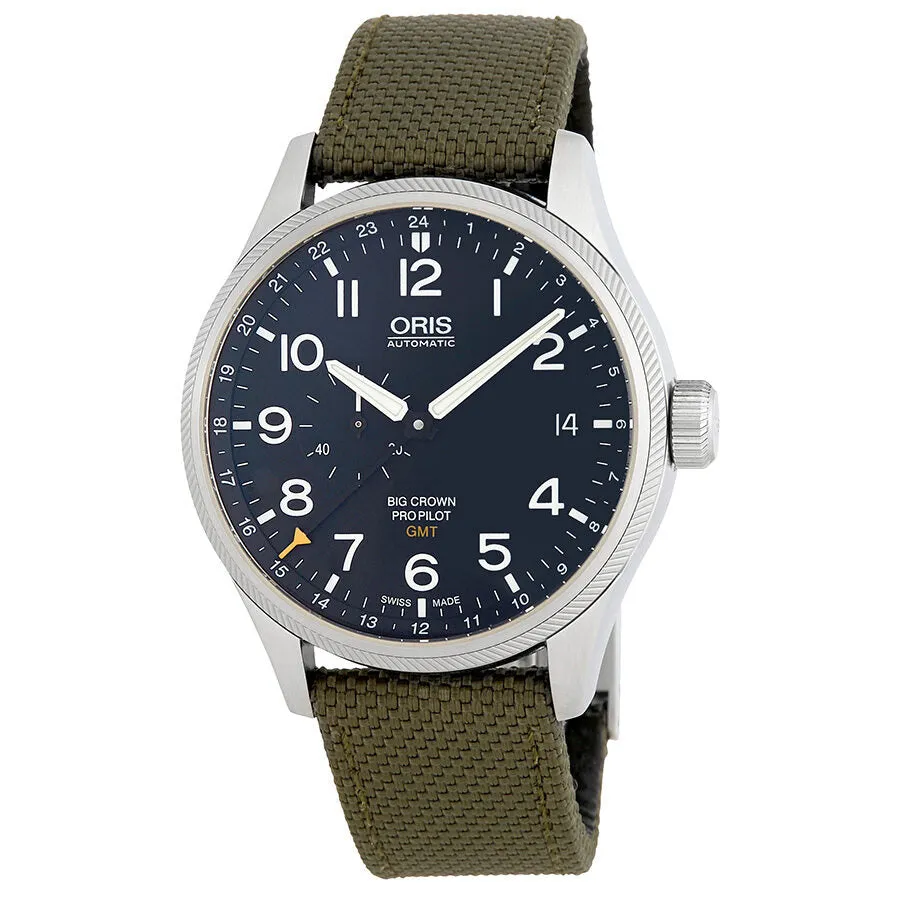 Oris Big Crown Propilot Automatic Men's Green Textile Watch 748-7710-4063GRFS 01-748-7710-4063-07-5-22-14fc