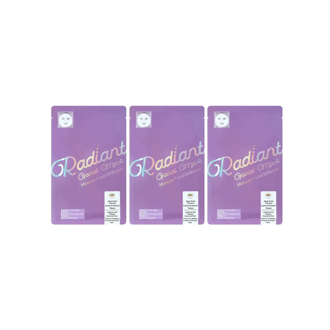 Pack of 3 | Radiant Facial Sheet Mask(Pearl)