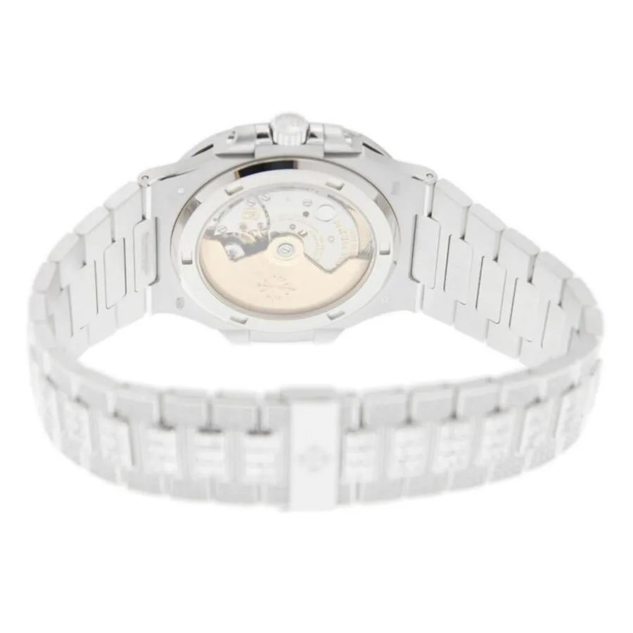 Patek Philippe Nautilus Automatic Diamond Silver Dial Watch 5719-10G-010