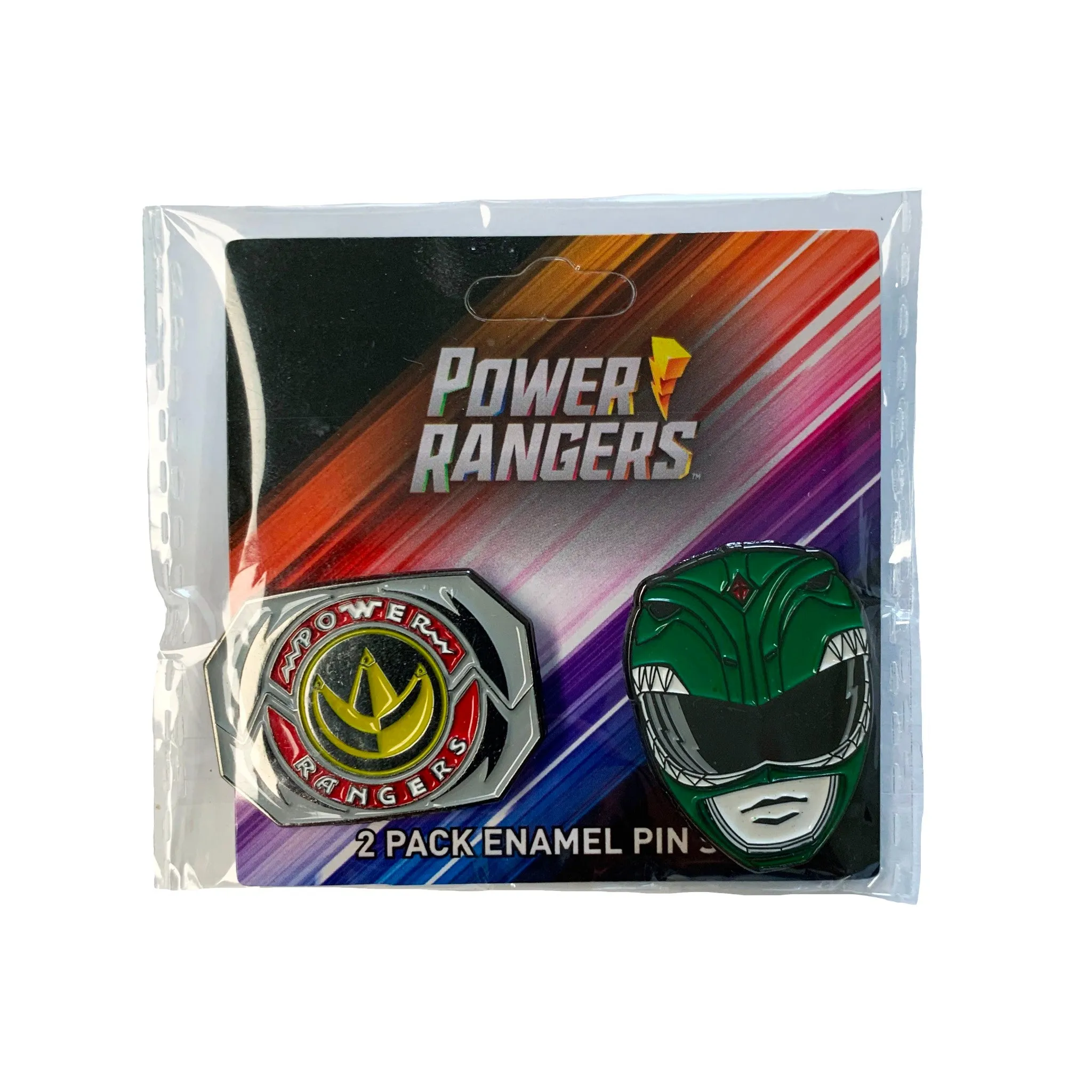 Power Rangers Green Ranger Mask and Emblem 2 Pack Enamel Pin set