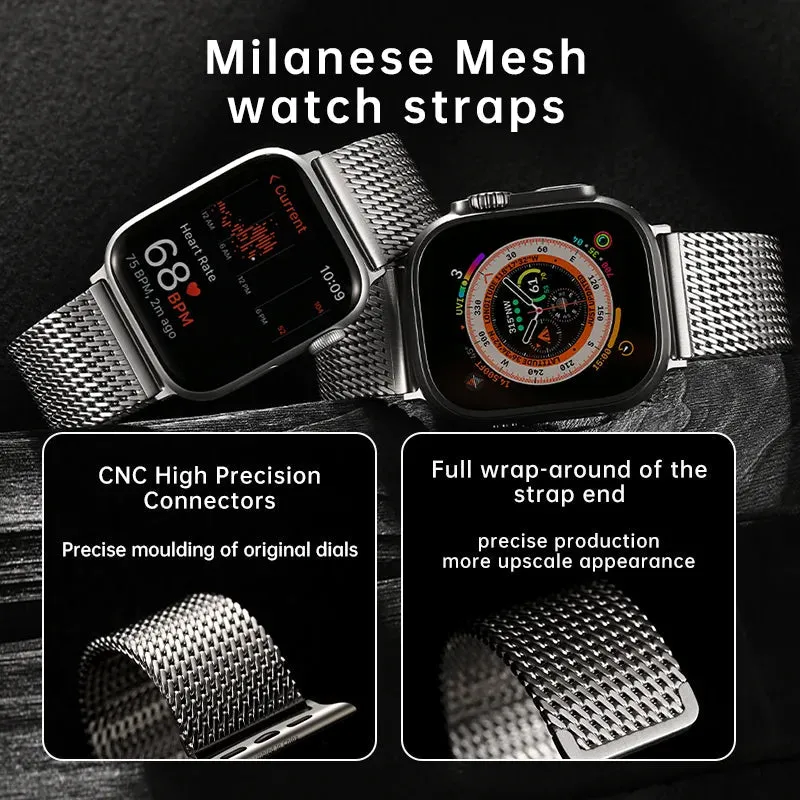 Premium Mesh Milanese 316L Stainless Steel Apple Watch Bands