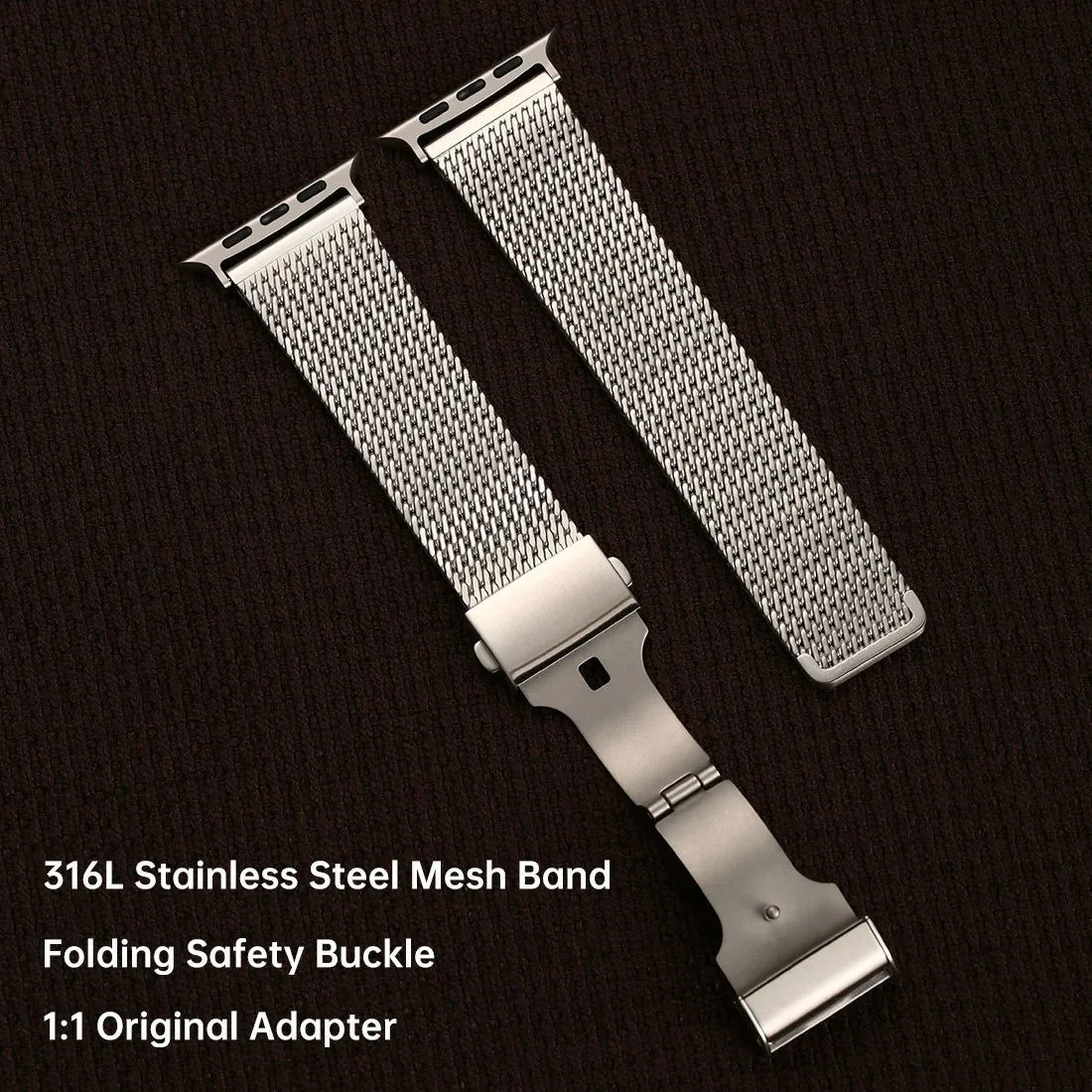 Premium Mesh Milanese 316L Stainless Steel Apple Watch Bands